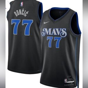 Luka Doncic Dallas Mavericks Jersey Black City Edition Mavs #77